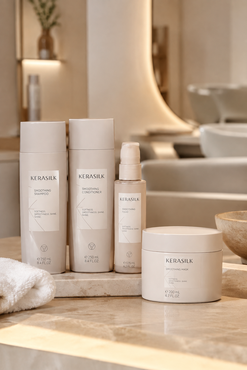 Glossy, smooth hair after Kerasilk